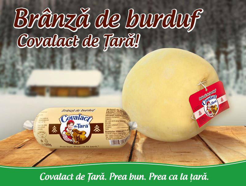 Branza de burduf Covalact de tara - Delumani - Magazin Romanesc 